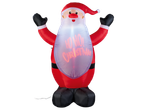 LIVARNO home Inflatable LED Santa Claus figure with 'HO HO CHRISTMAS' text.