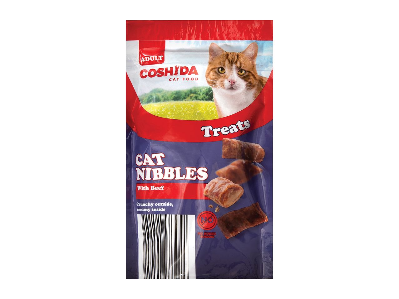 Coshyda Cat Nibbles beef cat treats.