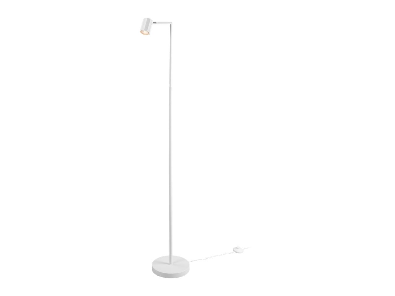 Baltas LIVARNO home LED toršeras su reguliuojama galvute.