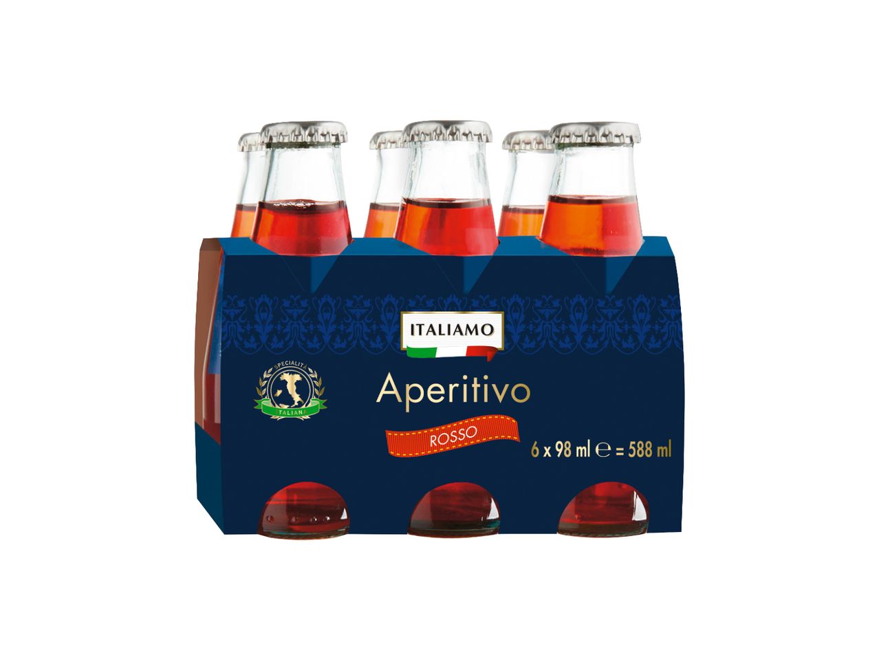 Pakovanje od šest boca aperitiva Sanbitter.