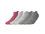 Crivit trumpos kojinės rožinės, baltos ir pilkos spalvos