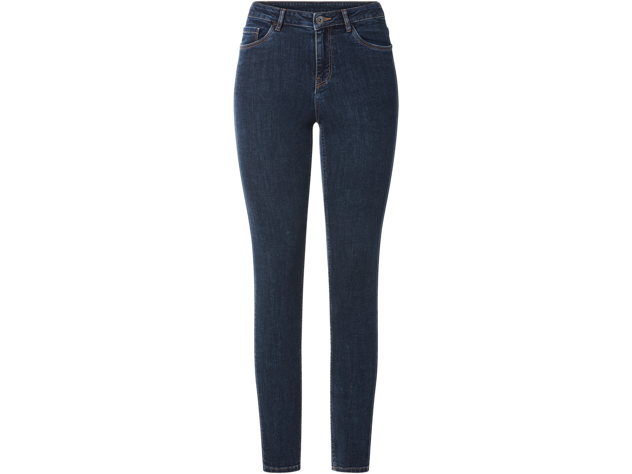 Esmara ženske tamnoplave traperice visokog struka i uskog kroja.