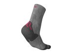Grey and black functional sports sock with pink details