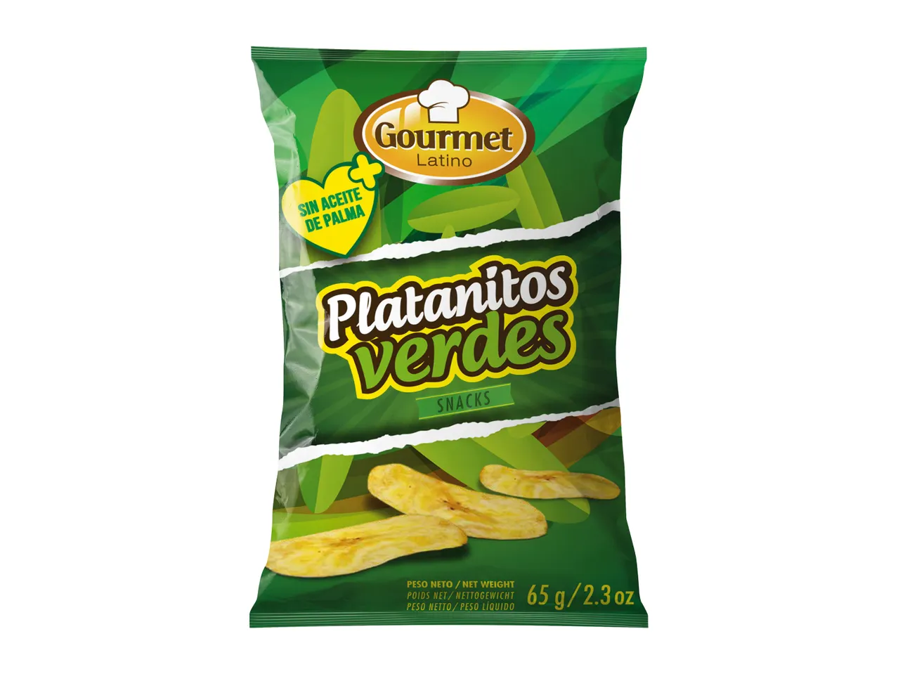 A bag of Goya Platanitos Verdes fried green plantains.