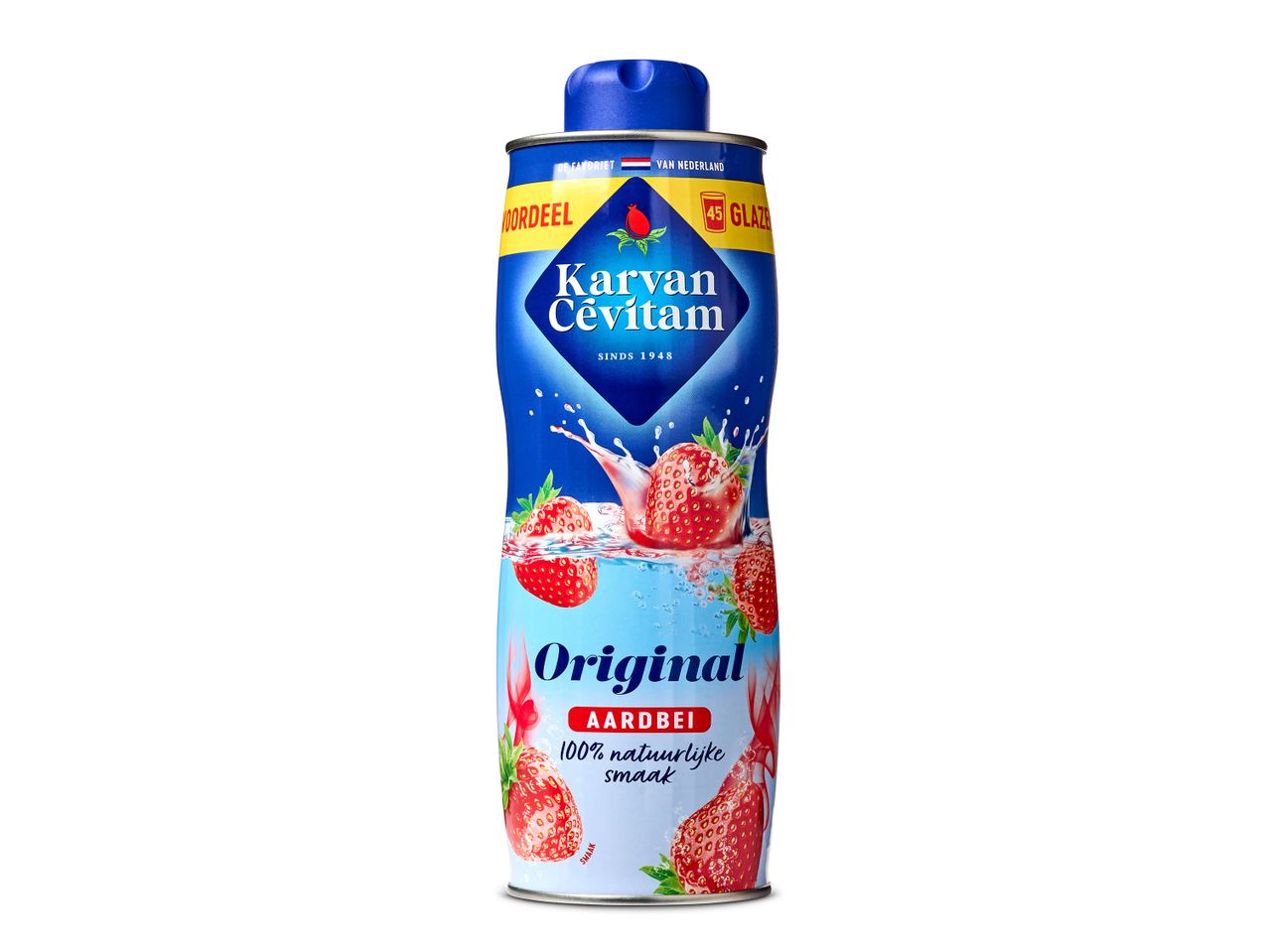 Karvan Cévitam aardbeiensmaak siroop.