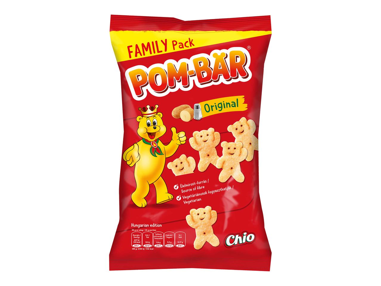 Chio Pom-Bar: eredeti, mackó alakú nasik.