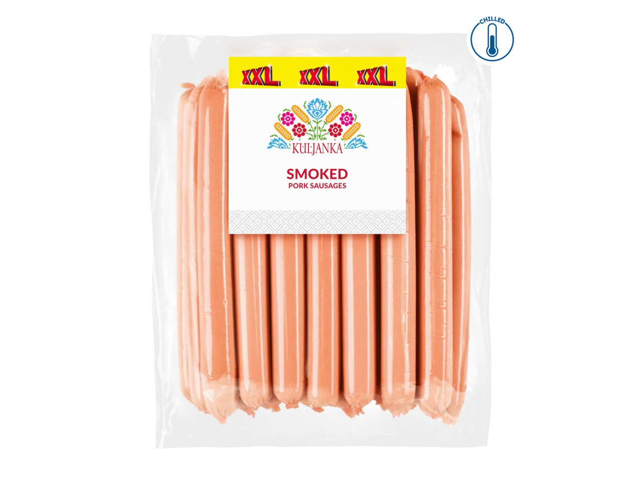 Package of Lutosa cocktail sausages.