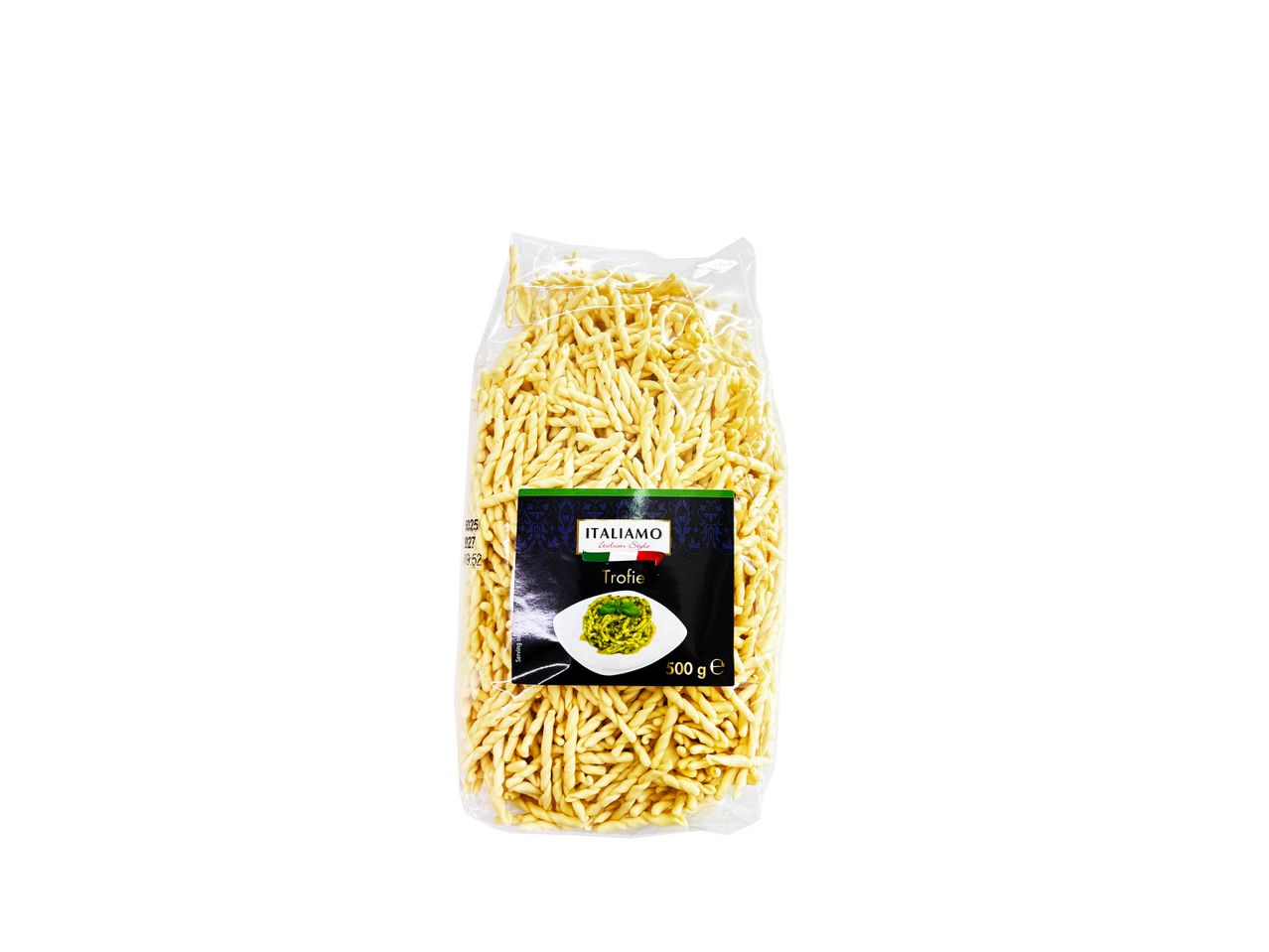 Un paquet de 500g de pâtes Trofie Italimo.