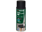 Parkside crna satenska sprej boja, 400 ml, 2 u 1 boja i prajmer.