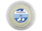 Eridanous Griekse Stijl Dip met Feta, 200g, in een doorzichtige ronde verpakking.