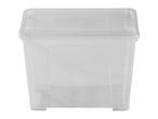 Clear plastic storage box with lid