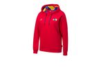 Felpa con cappuccio rossa Crivit con logo Lidl Trek.