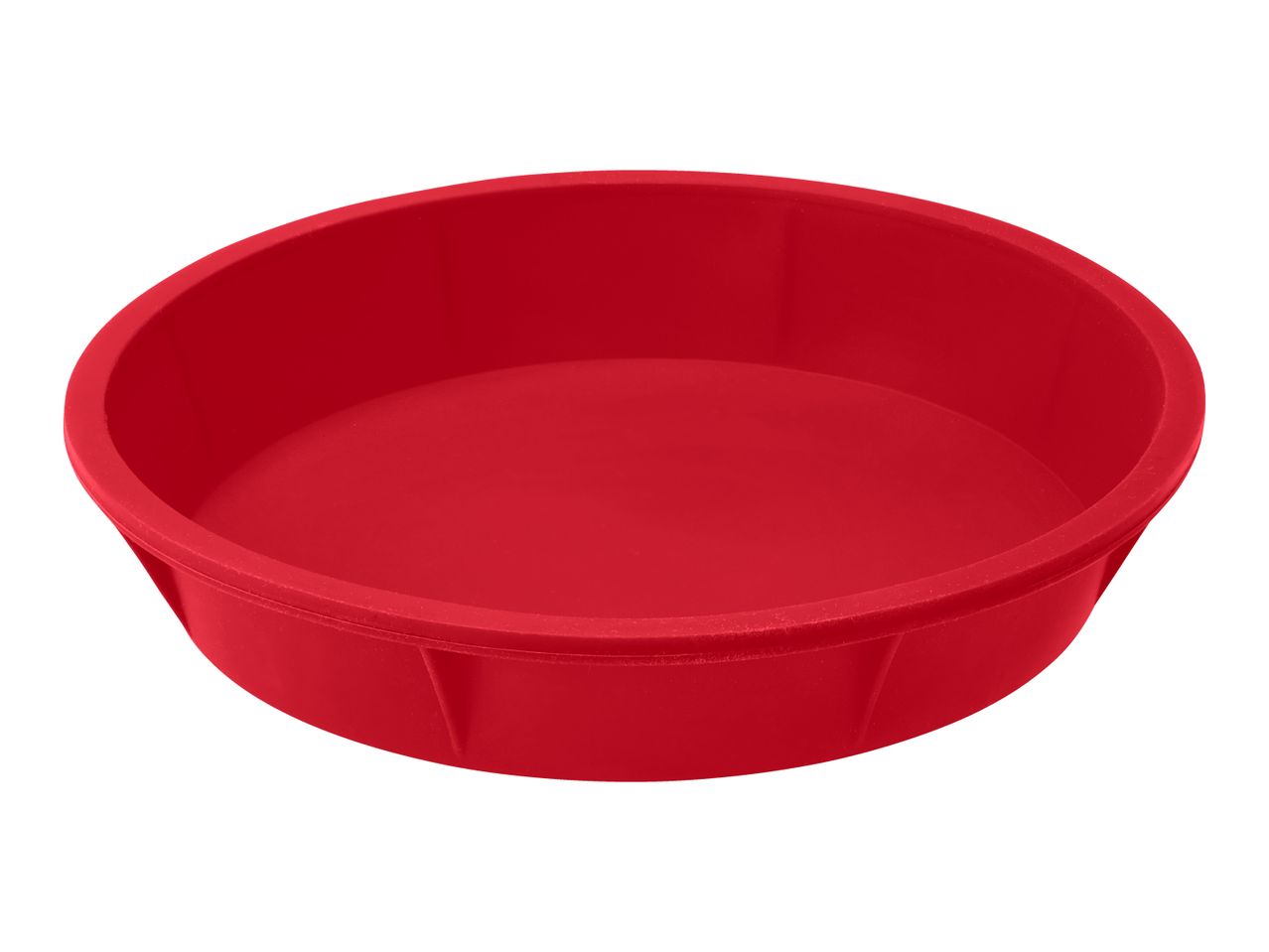 Red round silicone baking mold