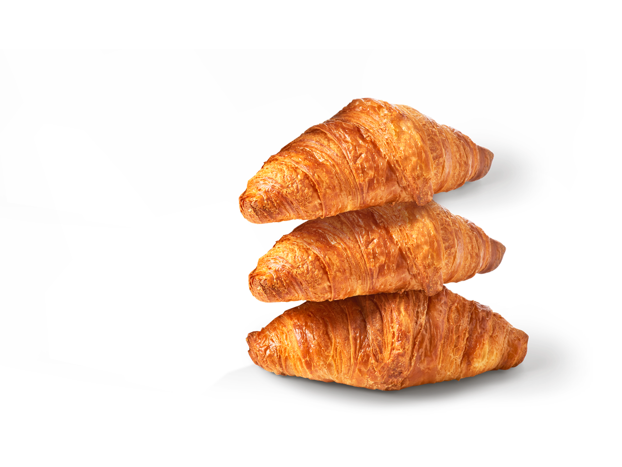 Stapel knapperige croissants.
