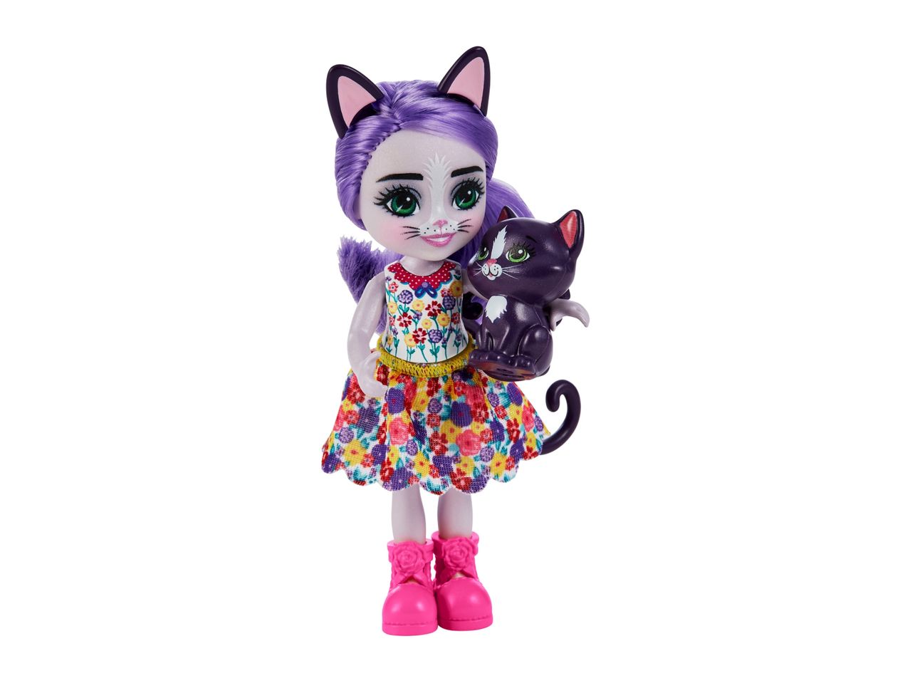 A Nostalgic Toys Purrfectly Cute Kitty doll with a matching pet.