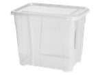 W5 transparante plastic opbergdoos met deksel