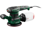 PARKSIDE® Random Orbital Sander PEXS 300 C3 in green and black with dust collector.