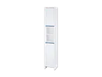 Hochschrank mit Glaseinlegeböden für Badezimmer oder Küche.