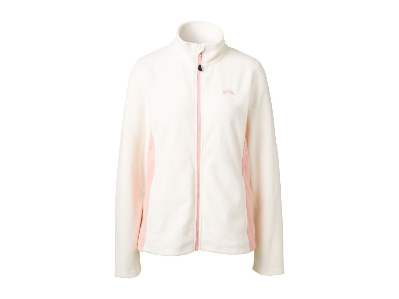 Women's fleece jacket in off-white with pink details