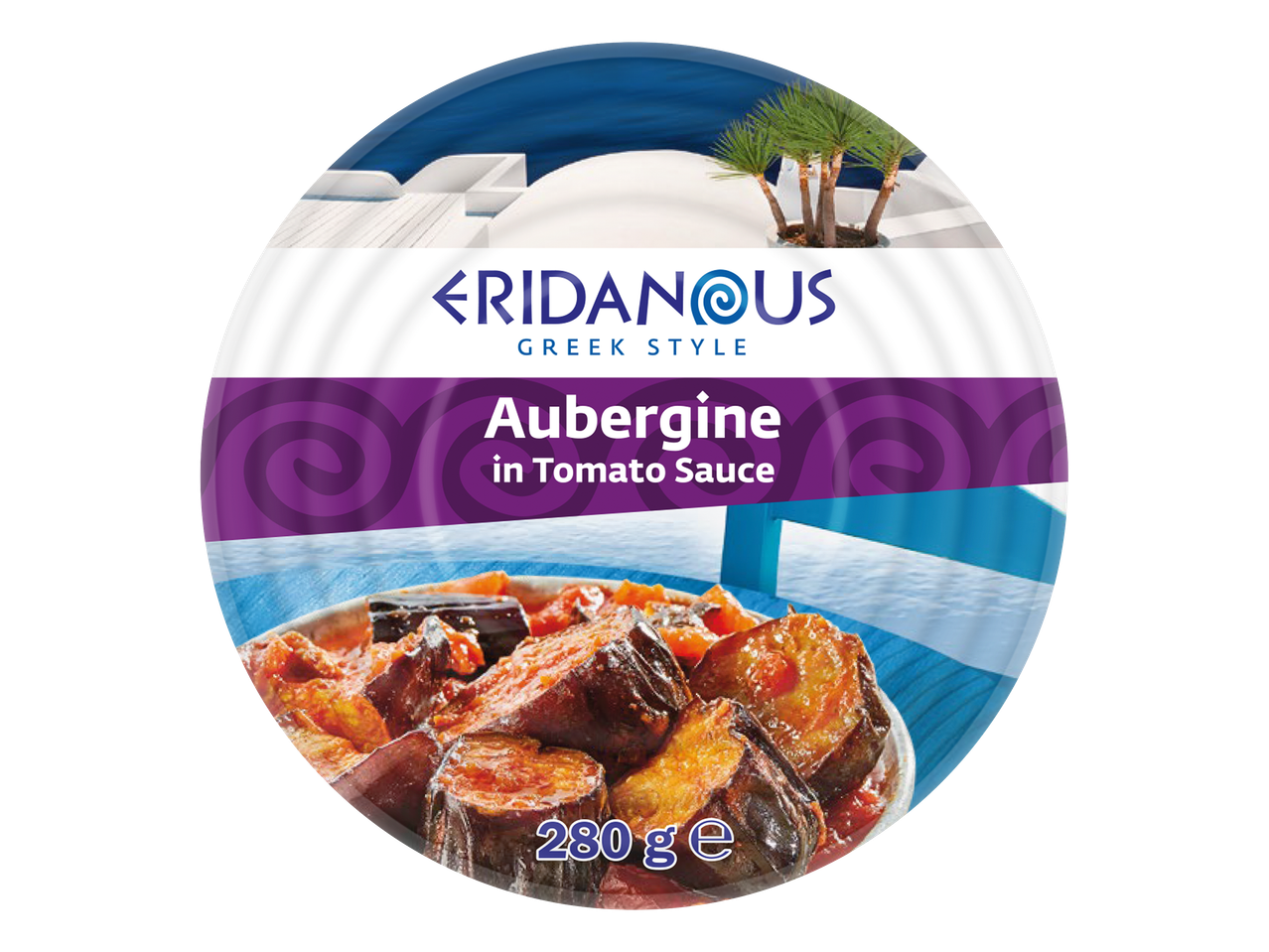 Aubergines à la sauce tomate, style grec, 280g