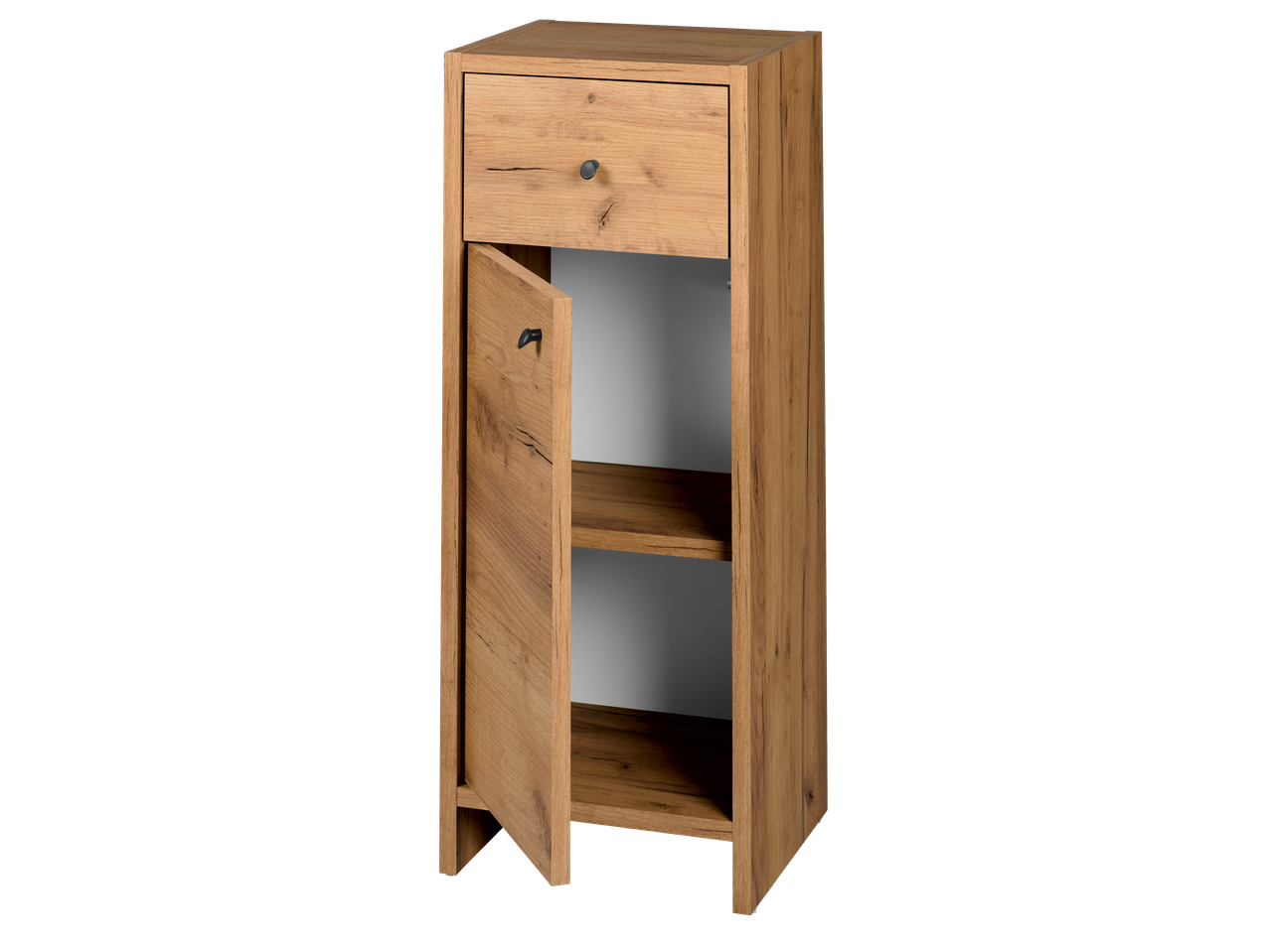 Dulap lateral din lemn LIVARNO cu sertar și rafturi deschise