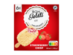 Gelados crocantes de morango em embalagem de 6, com Nutri-Score E.