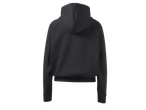 Camisola com capuz CRIVIT preta, vista traseira.