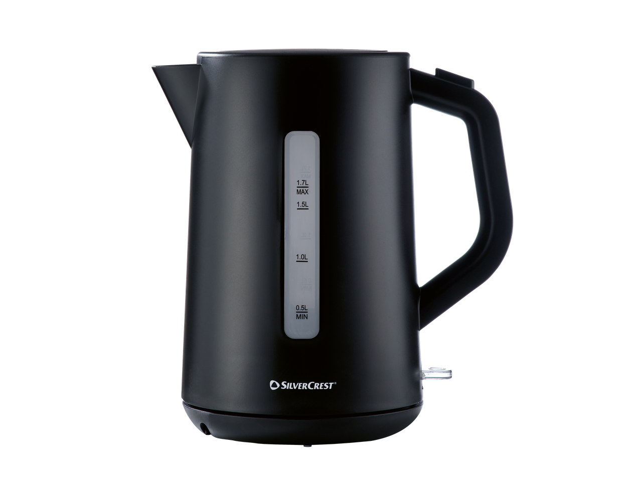 Bouilloire électrique noire Silvercrest d'une capacité de 1,7 litre