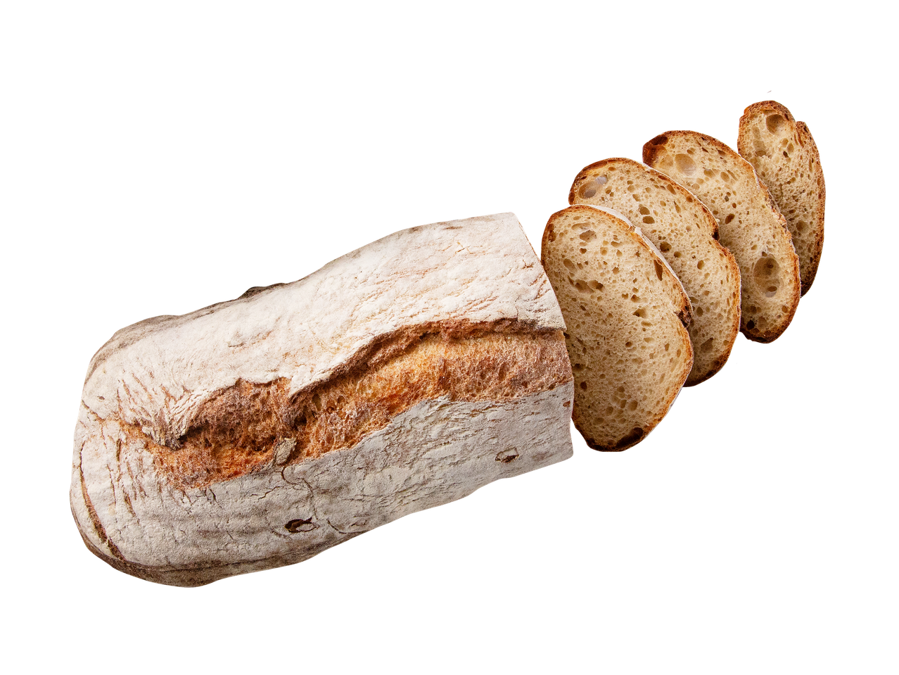 Leipäviipaleita mustalla taustalla