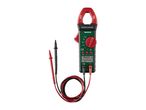 A Parkside TRMS digital clamp meter with red and black test leads.
