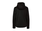 Black softshell hooded jacket