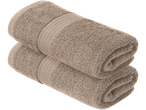 Duas toalhas de felpo LIVARNO Brisača bege empilhadas