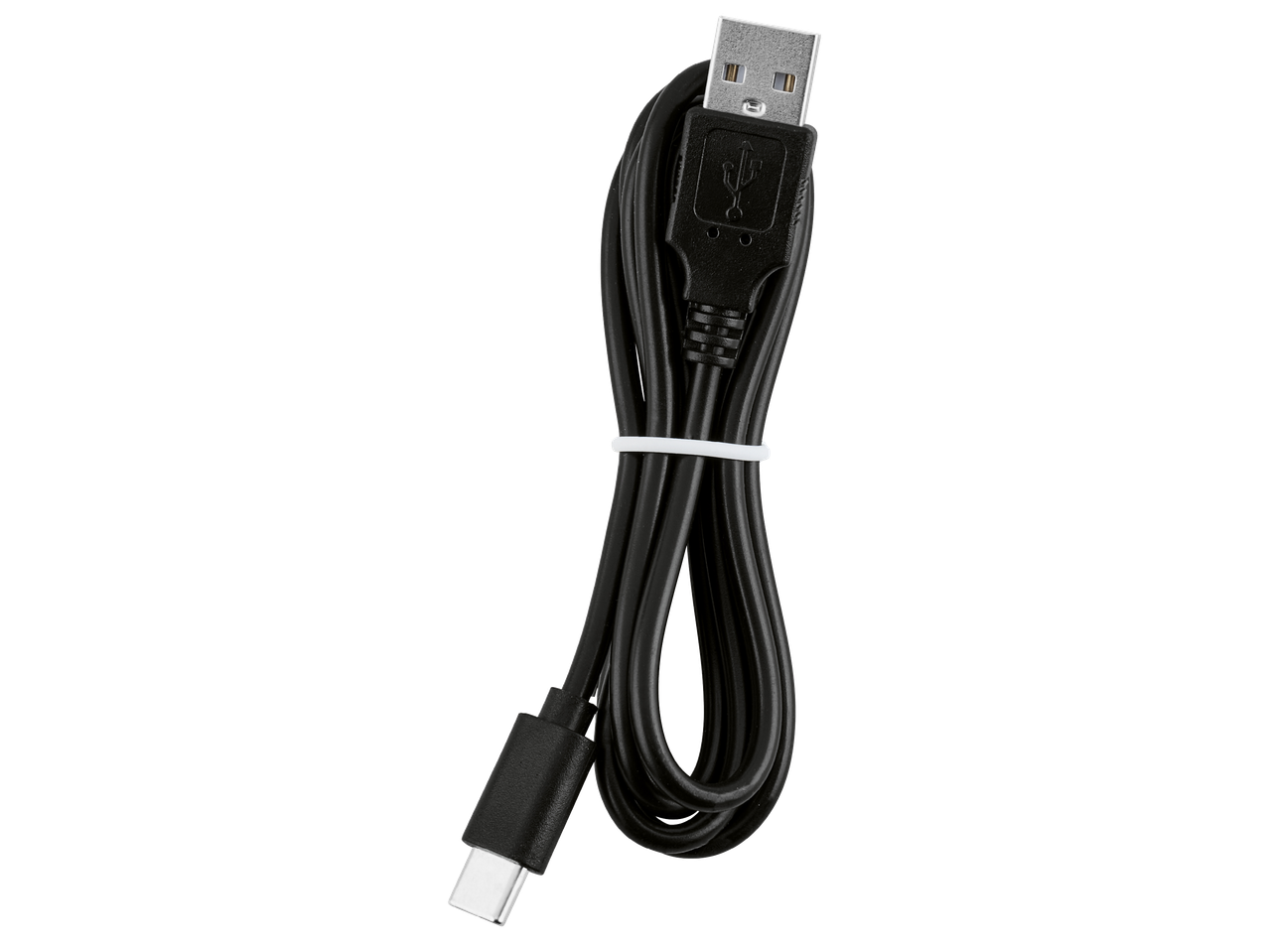 Черен USB кабел за зареждане и трансфер на данни