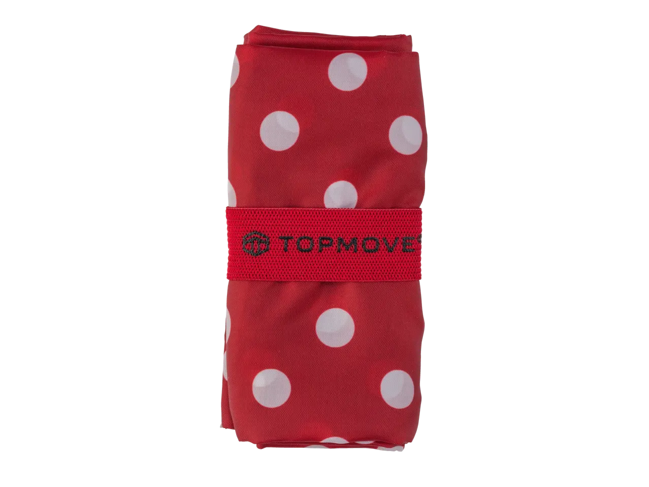 TopMove piros fehér pöttyös bevásárló táska.