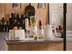 SILVERCREST® 800W Toaster, blender, and kettle in a modern kitchen setting.