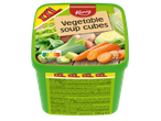 Cubés de soupe aux légumes Kania XXL : 72 cubes dans un contenant vert.