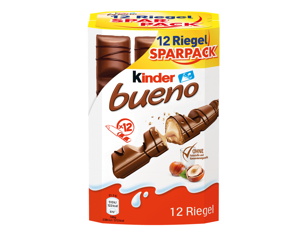 12er Pack Kinder Bueno Schokoriegel.