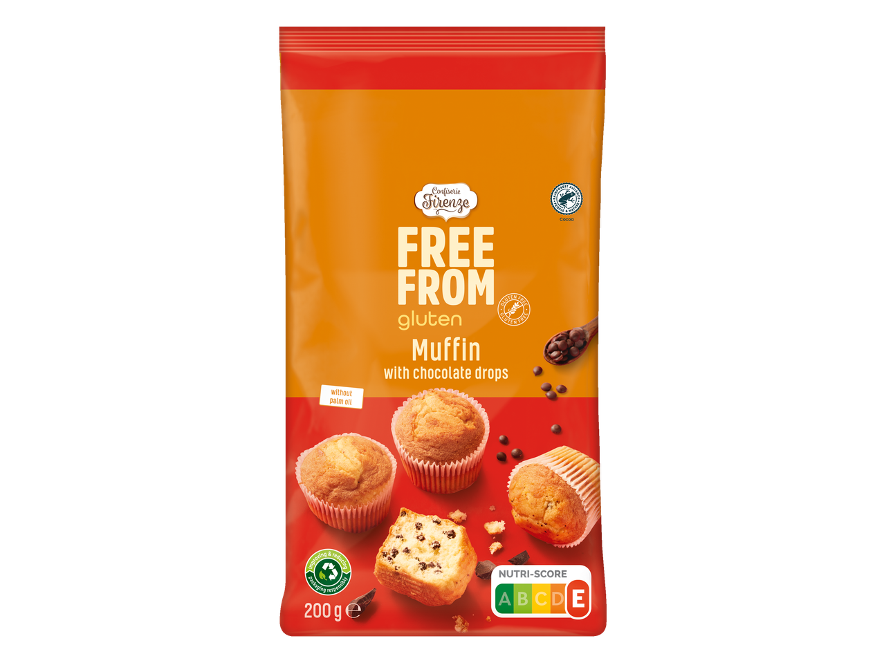 Confiserie Firenze Glutenvrije Muffins met chocolade (200g)