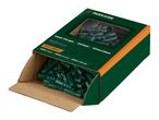 A box of green wall plugs, 5.0 x 25mm, 250 pieces.