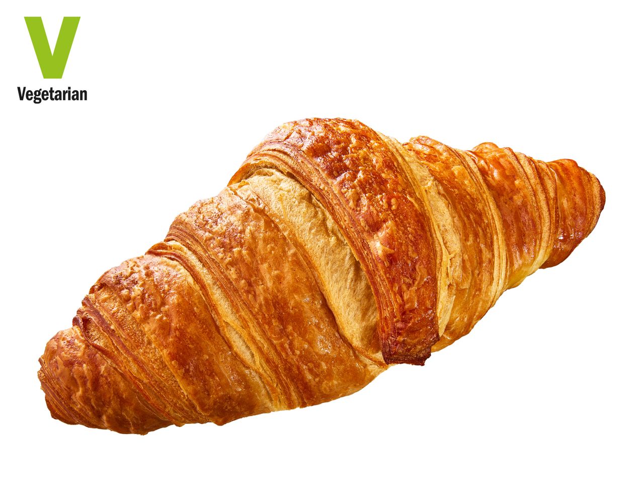 Vegetarian croissant pastry.