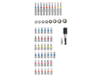 Parkside® bit and socket set with colored rings.