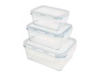 Livarno Home Rectangular Glass Food Storage Containers - 3 Piece Set