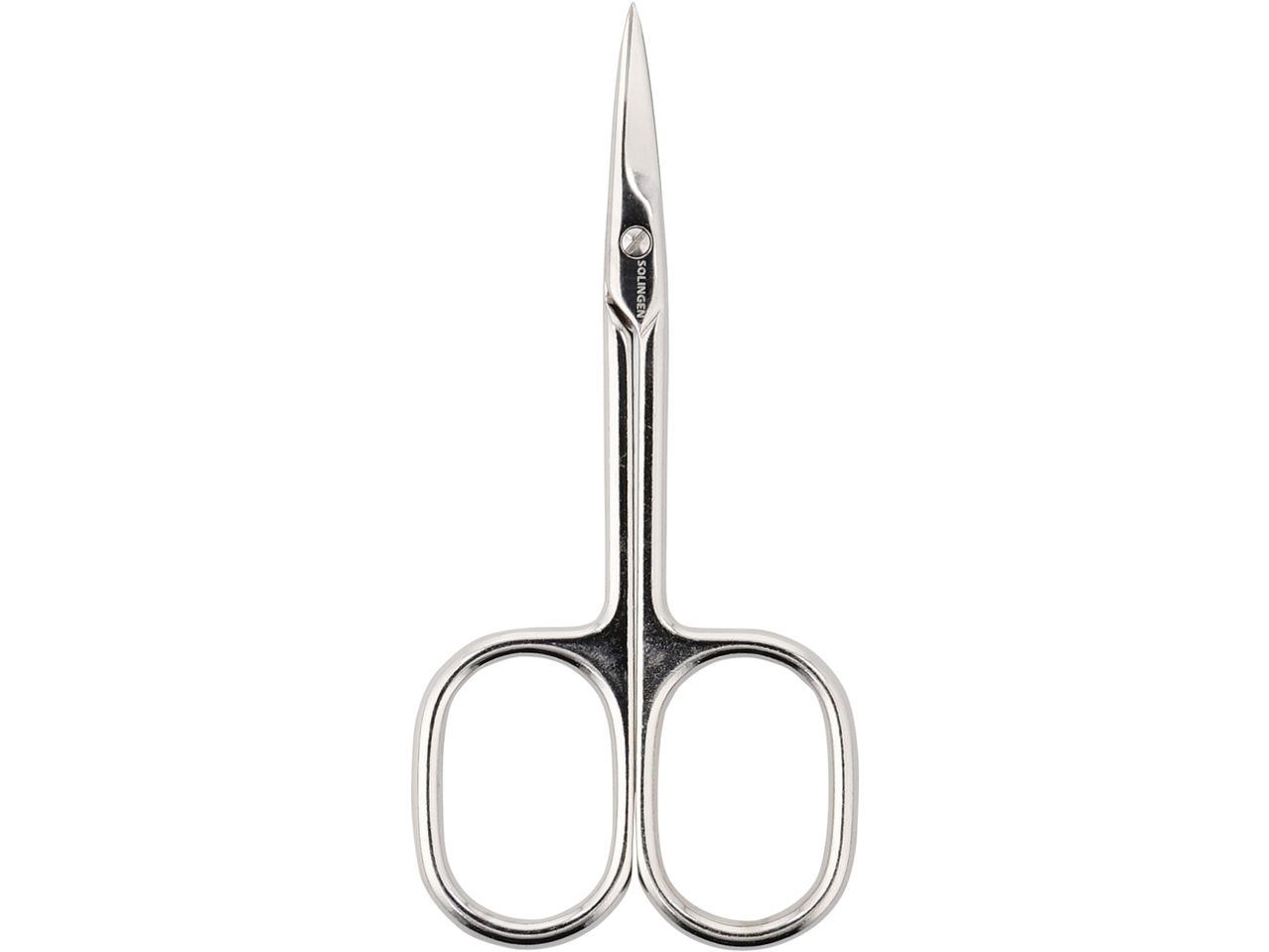 Cuticle scissors with pointed tips.
