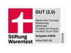 Stiftung Warentest Zertifikat für Maribel Bio cremigen Blütenhonig.
