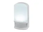 White motion sensor night light with an illuminated panel.