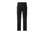 Men's black cargo trousers, back view