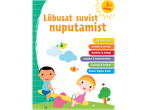 Laste raamat pealkirjaga 'Lõbusat suvist nuputamist' 5+ vanusele, tegevustega nagu lugemine, kirjutamine, loendamine, joonistamine, loogika, loomad ja inglise keele õppimine.