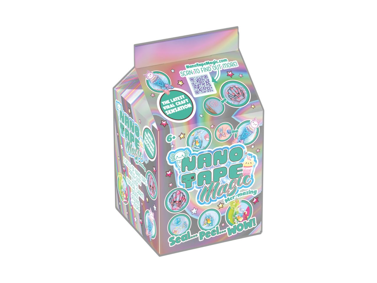 Nano Tape Magic craft kit box with mermaid and seashell designs.