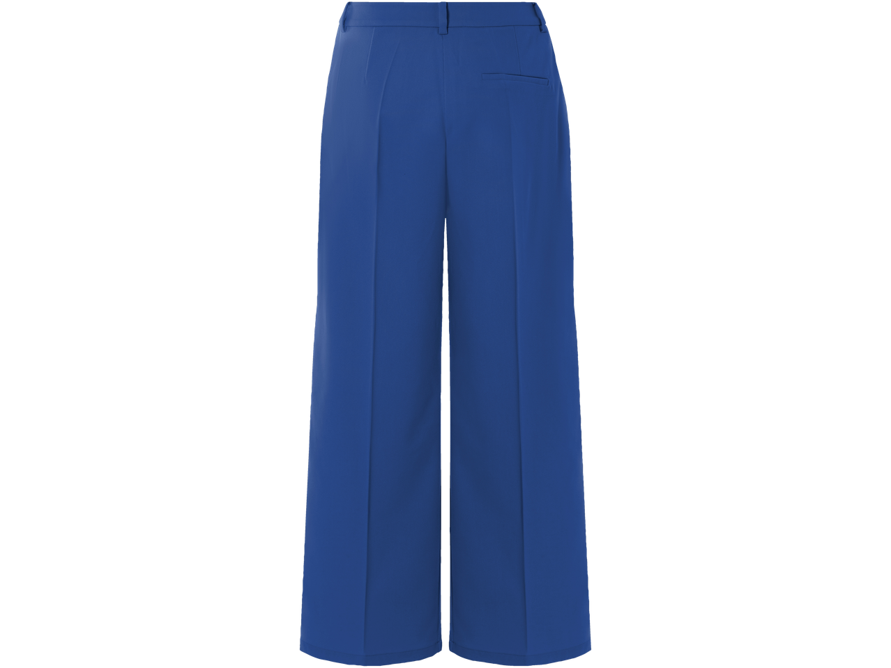 Calças largas azuis.