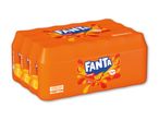 En pakke med 24 orange sodavand, 250 ml hver, med 5% frugtjuice.